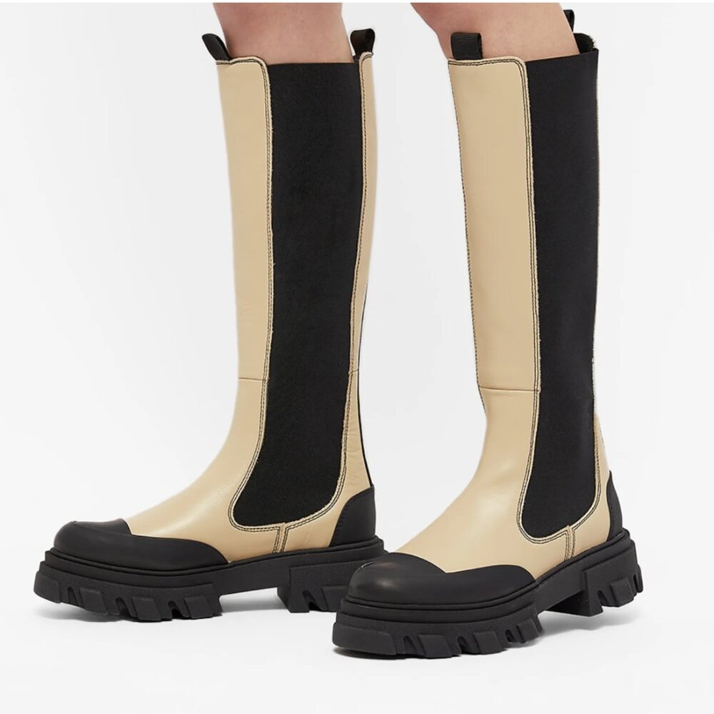 GANNI HIGH LEG CHELSEA BOOT - Picture 2 of 7